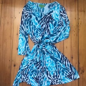 Island Republic Wrap Dress with Fabric Belt